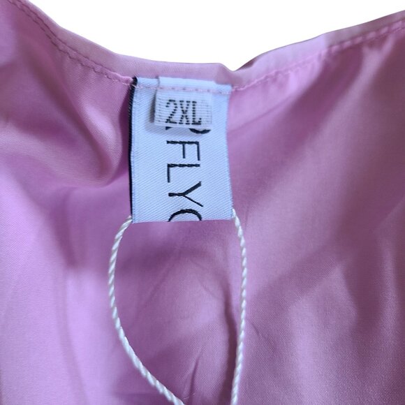 Sleeveless Maxi Dress Floral Print Lavender V-Neckline Empire Waist Size 2XL - Picture 12 of 14